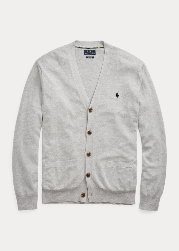 Men's Polo Ralph Lauren Cotton V-Neck Cardigan | 489601NUA